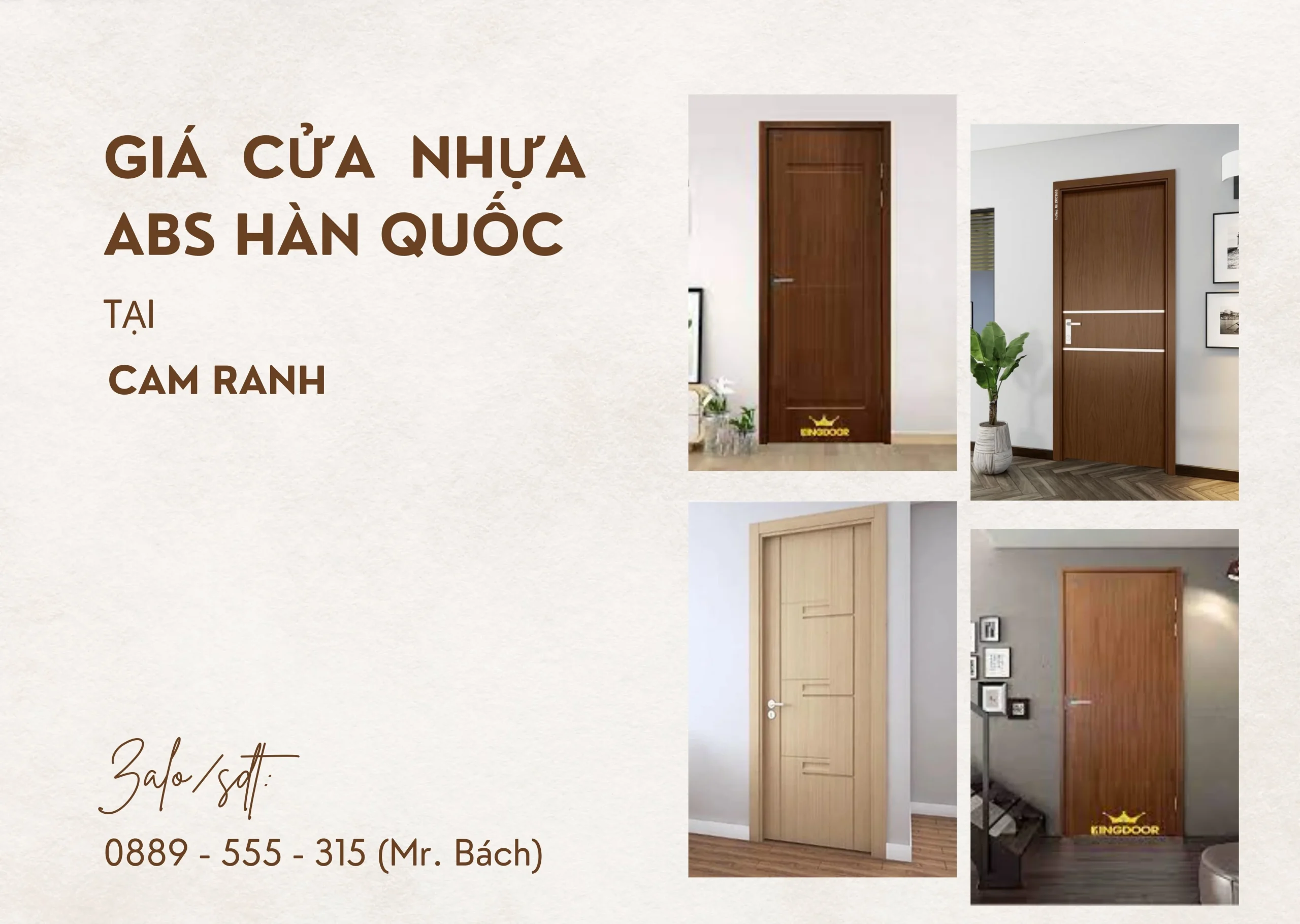 Giá cửa nhựa ABS Hàn Quốc tại Cam Ranh